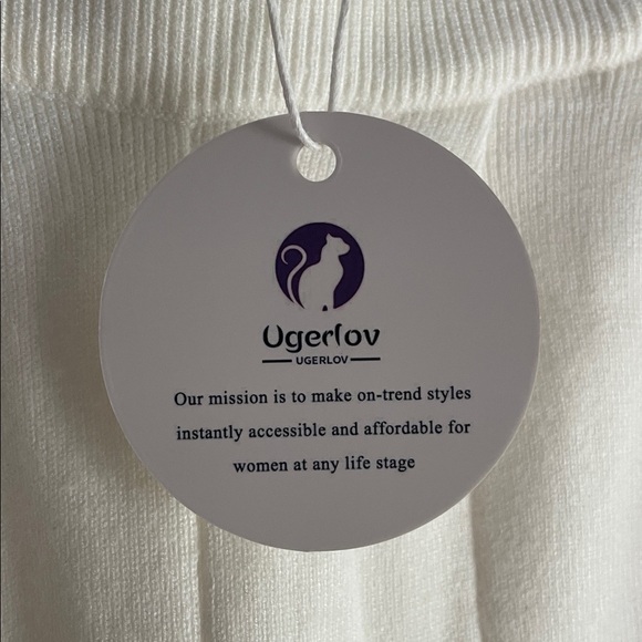 🆕 Women's Cream Straight Leg Knit Sweatpants Size XS New with Tags - Picture 3 of 5